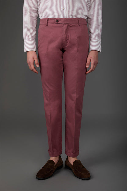 Men's classic chino trousers with extended tab closure