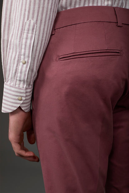 Men's classic chino trousers with extended tab closure