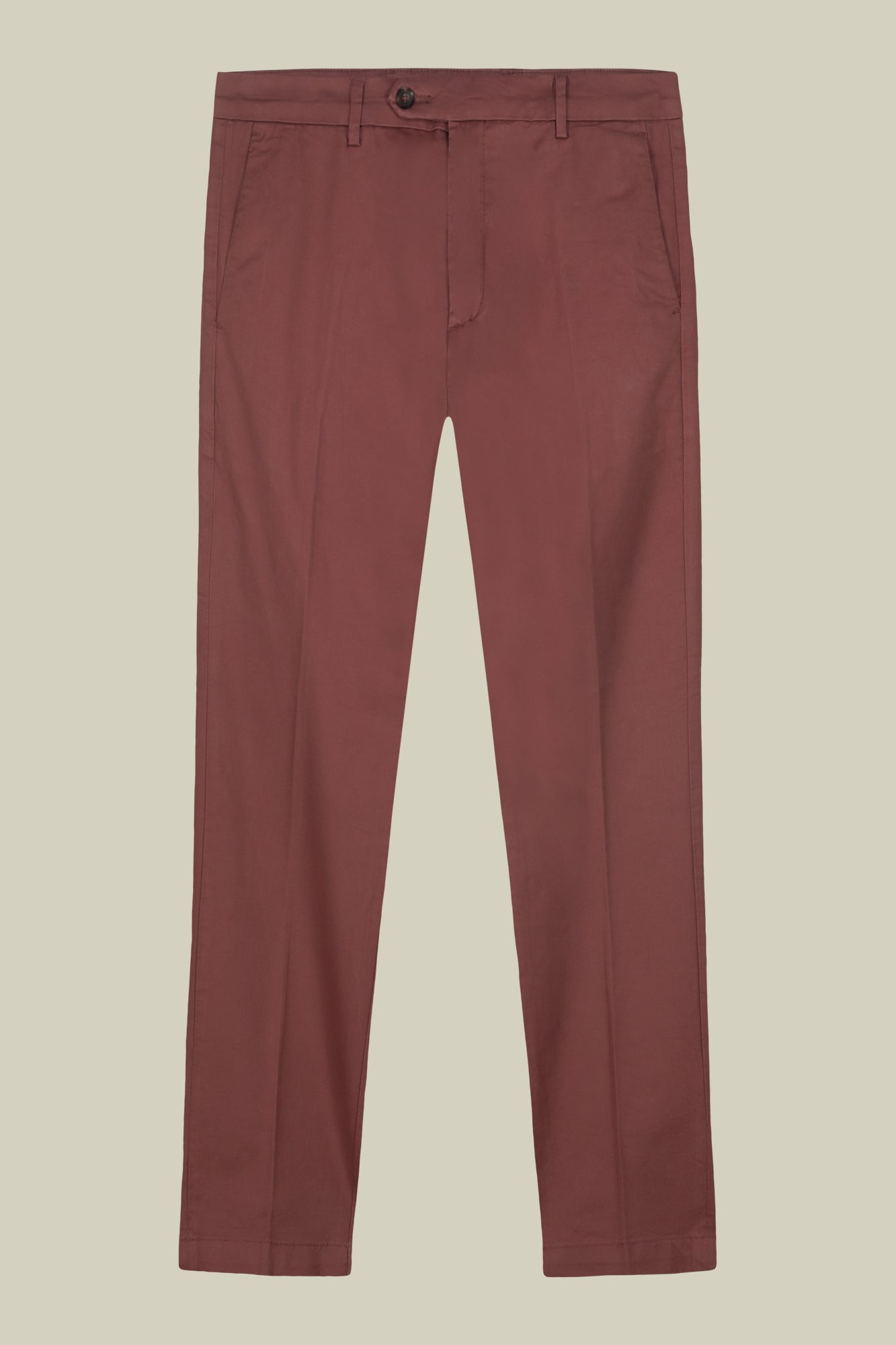 Men's classic chino trousers with extended tab closure