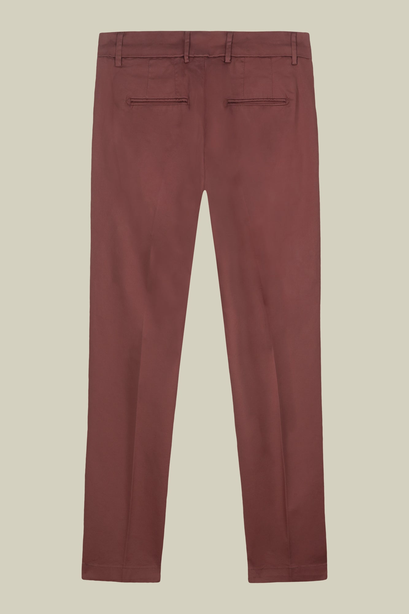 Men's classic chino trousers with extended tab closure