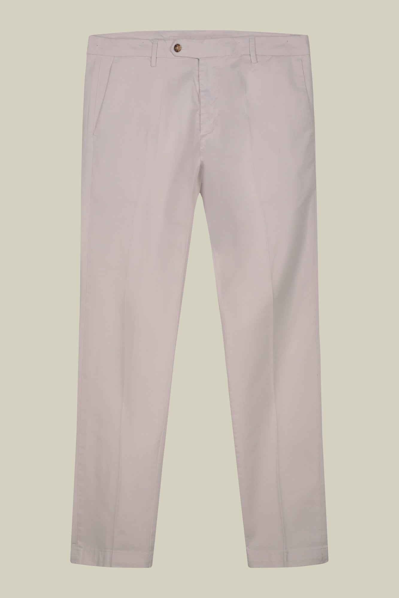 Men's classic chino trousers with extended tab closure