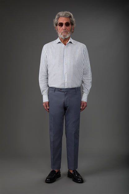 Men's classic chino trousers with extended tab closure