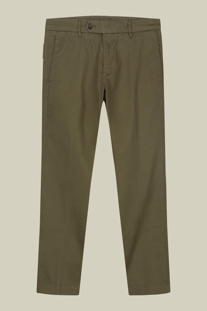 Men's classic chino trousers with extended tab closure