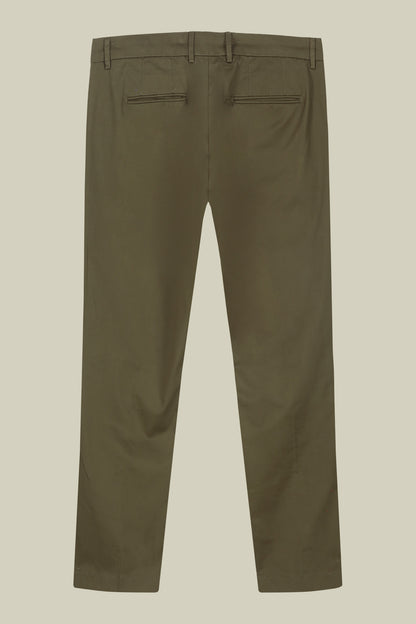 Men's classic chino trousers with extended tab closure
