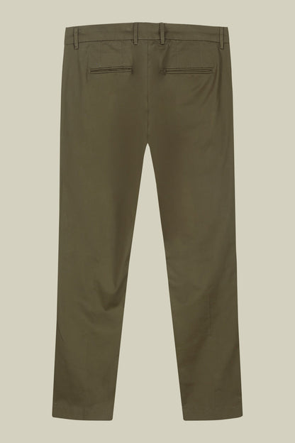 Men's classic chino trousers with extended tab closure