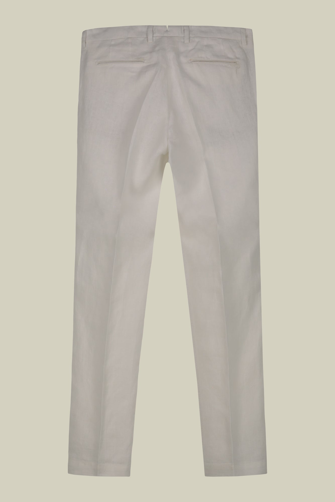 Men's trousers with two small pleats and concealed button