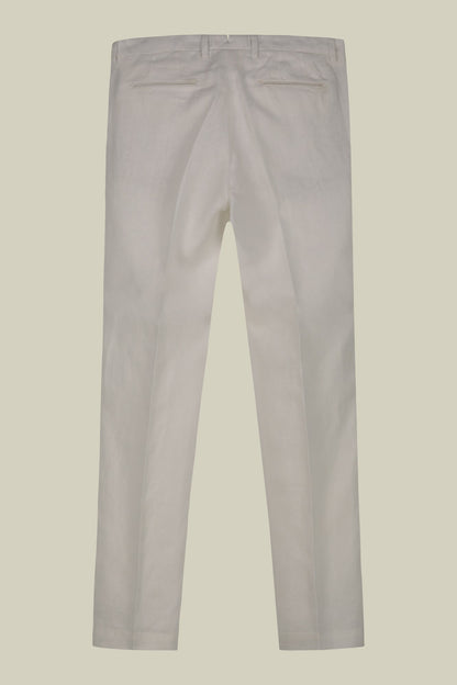 Men's trousers with two small pleats and concealed button