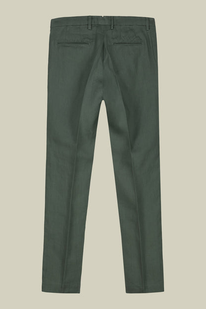 Men's trousers with two small pleats and concealed button
