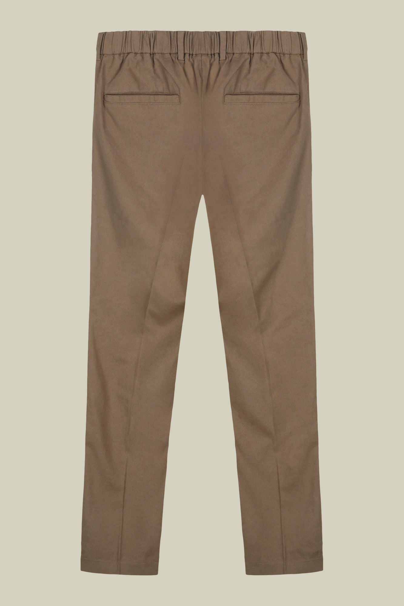 Men's trousers with two small pleats and elastane in the back waistband