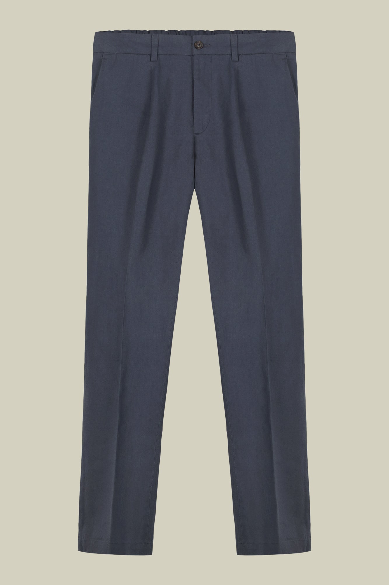 Men's trousers with two small pleats and elastane in the back waistband