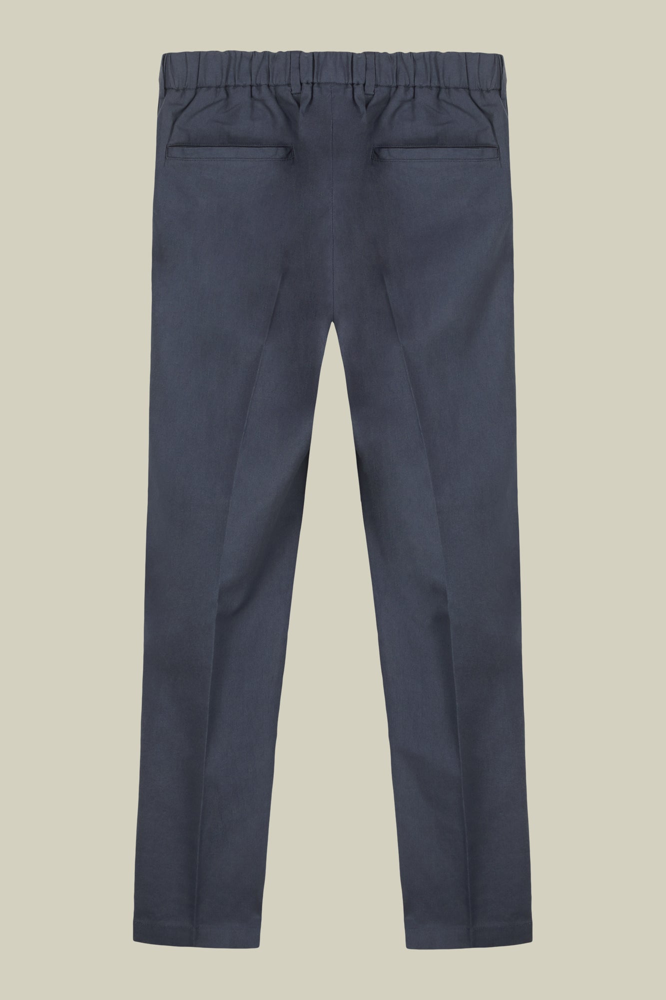 Men's trousers with two small pleats and elastane in the back waistband