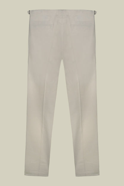 Men's trousers with double pleats and side buckles