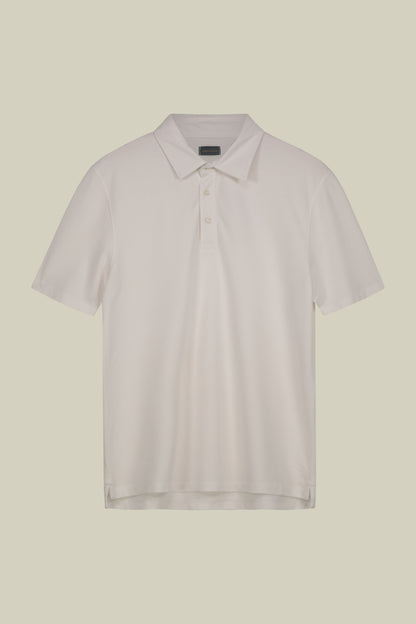 Men's short-sleeved polo shirt in cotton pique