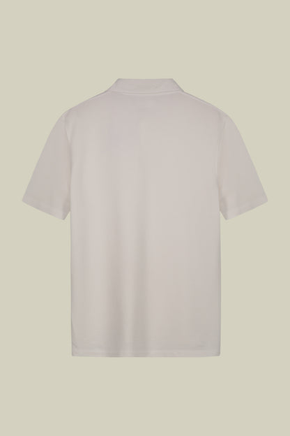 Men's short-sleeved polo shirt in cotton pique