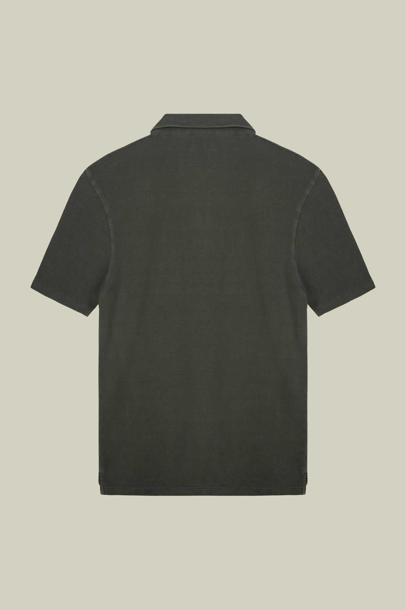 Men's short-sleeved polo shirt in cotton pique