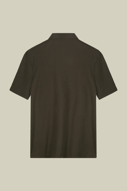 Men's short-sleeved polo shirt in 100% cotton jersey