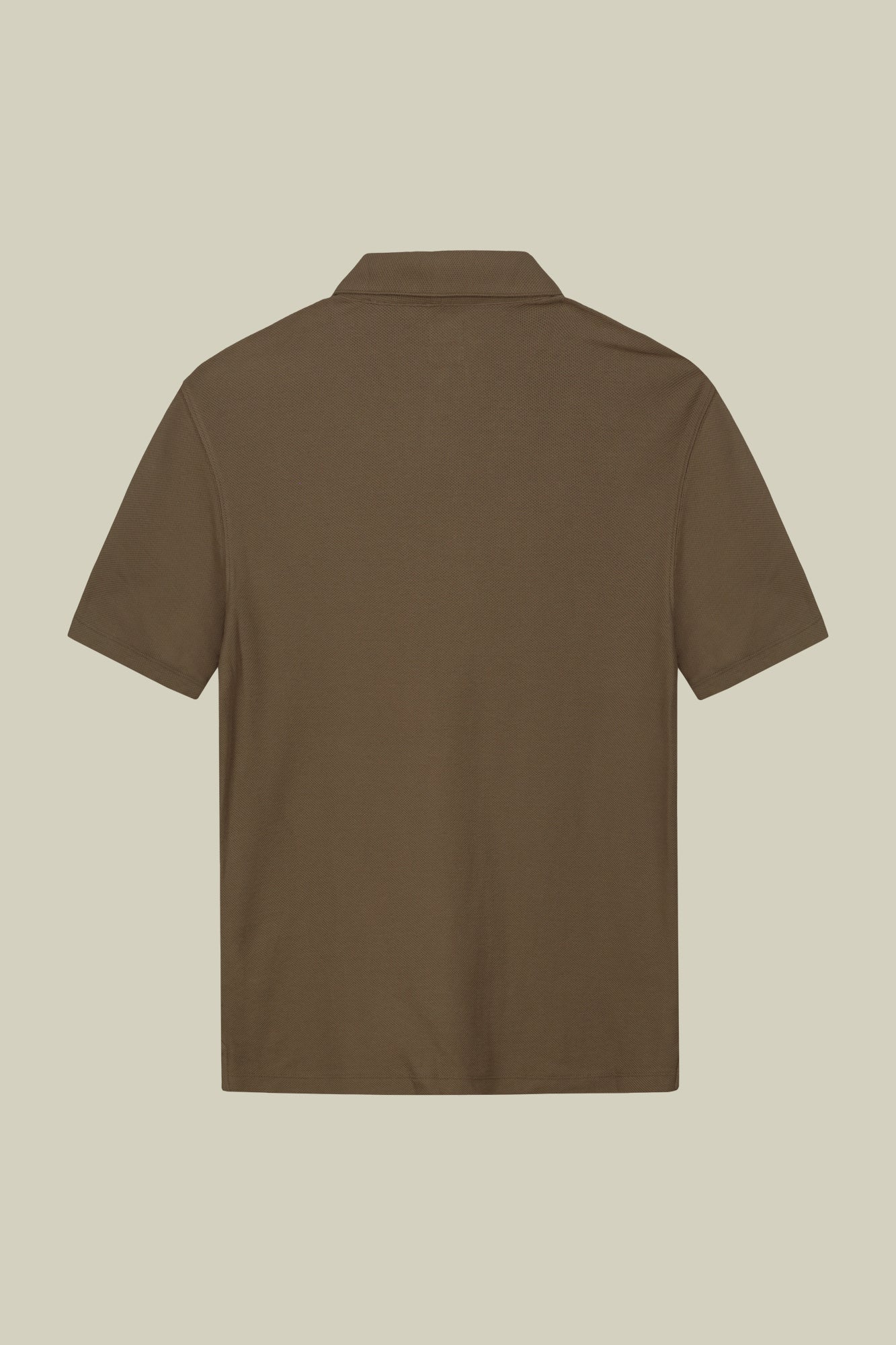 Men's short-sleeved polo shirt in honeycomb pure cotton