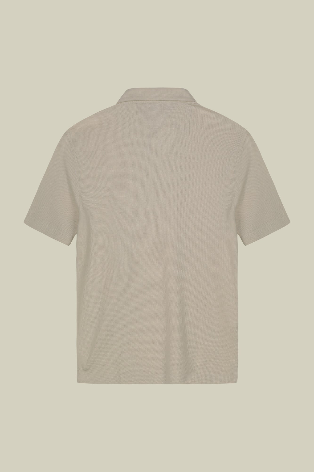 Men's short-sleeved polo shirt in honeycomb pure cotton