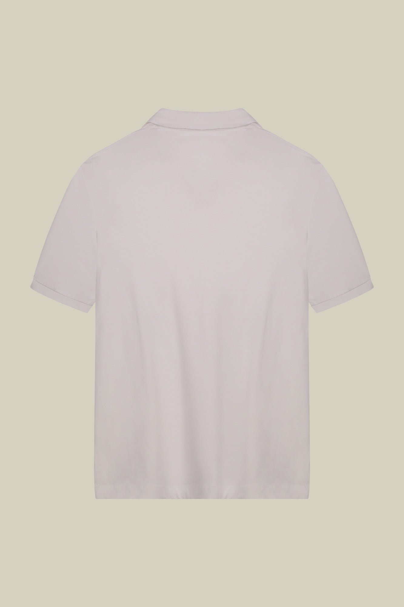 Men's short-sleeved organic cotton polo shirt with derby collar