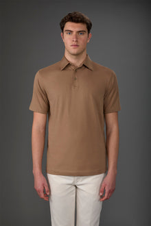 Men's short-sleeved polo shirt in organic cotton