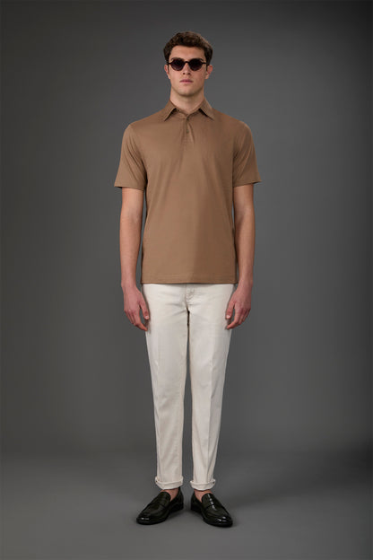 Men's short-sleeved polo shirt in organic cotton
