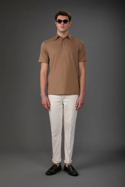 Men's short-sleeved polo shirt in organic cotton