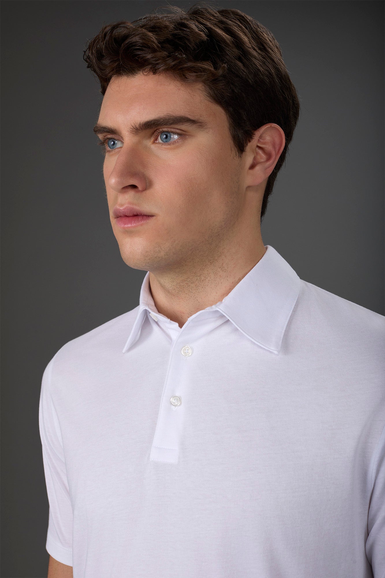 Men's short-sleeved polo shirt in organic cotton