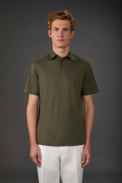 Men's short-sleeved polo shirt in organic cotton