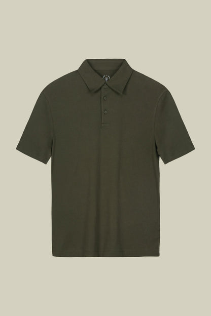 Men's short-sleeved polo shirt in organic cotton