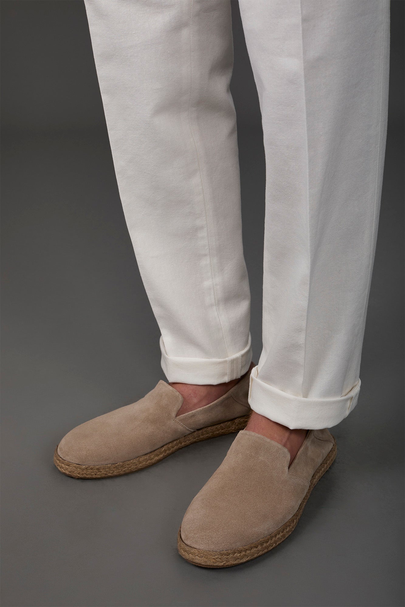 Espadrilles in 100% genuine suede