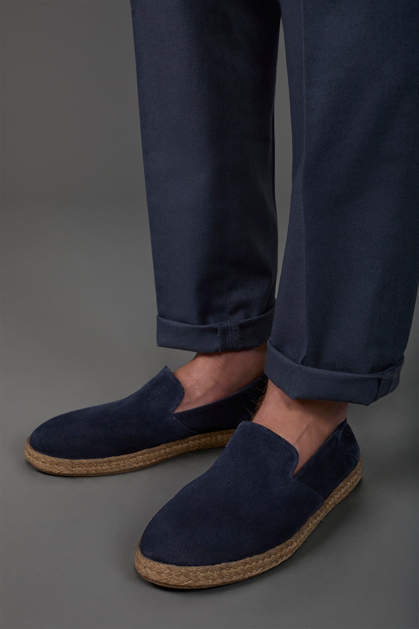 Espadrilles in 100% genuine suede