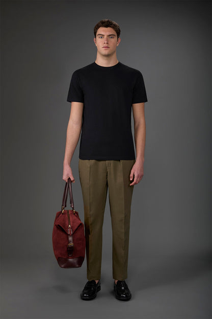 Men's short-sleeved T-shirt in 100% cotton jersey Black