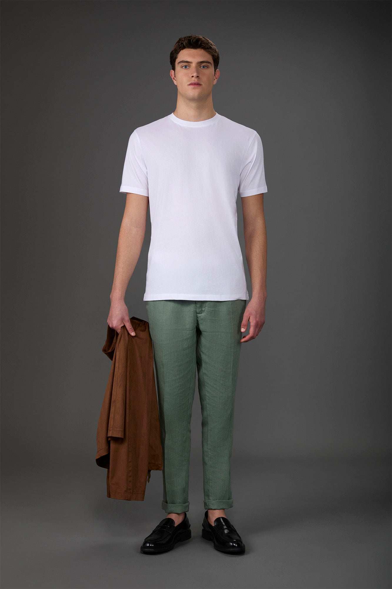 Men's crew neck short sleeve organic cotton T-shirt