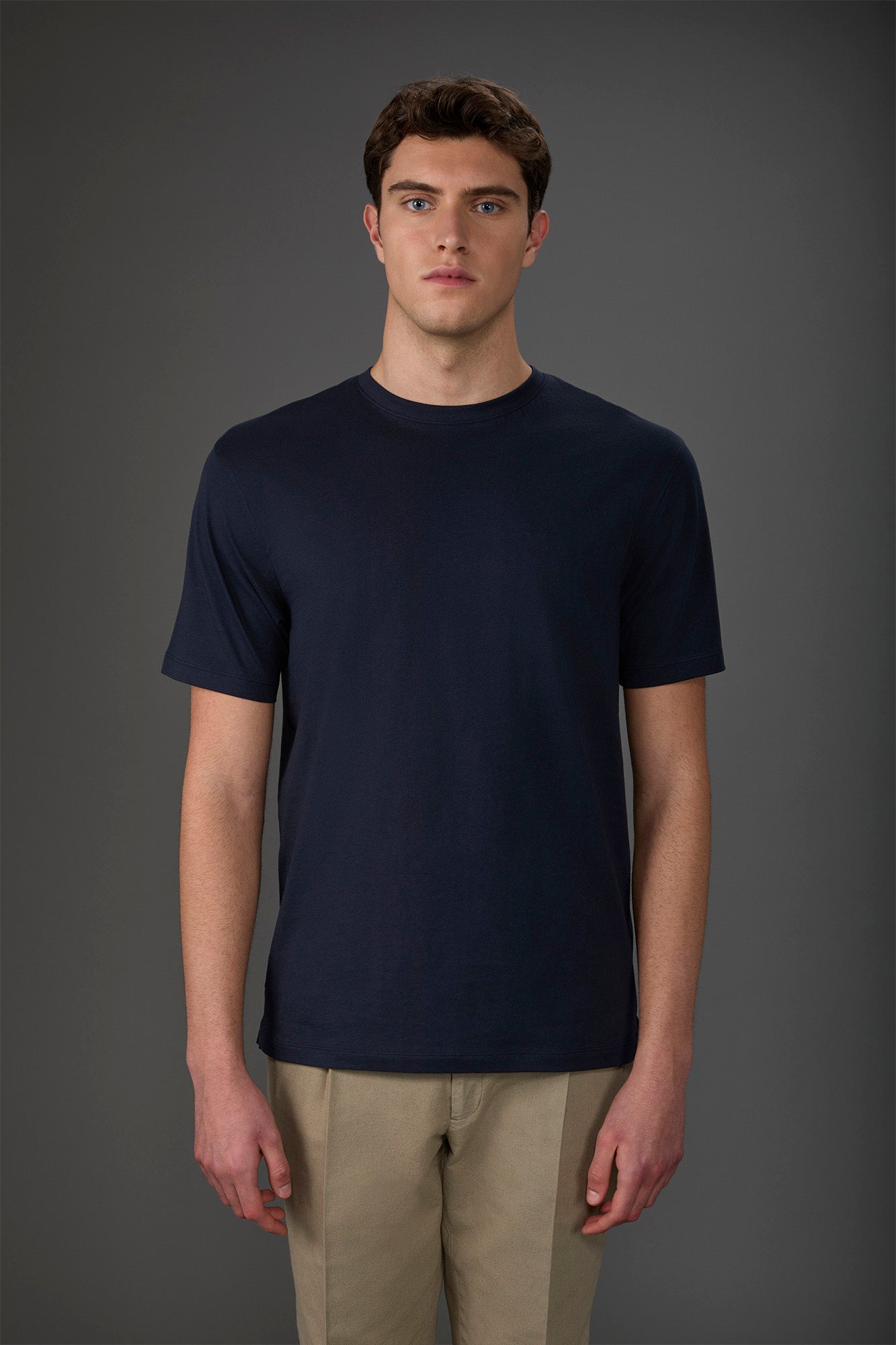 Men's crew neck short sleeve organic cotton T-shirt