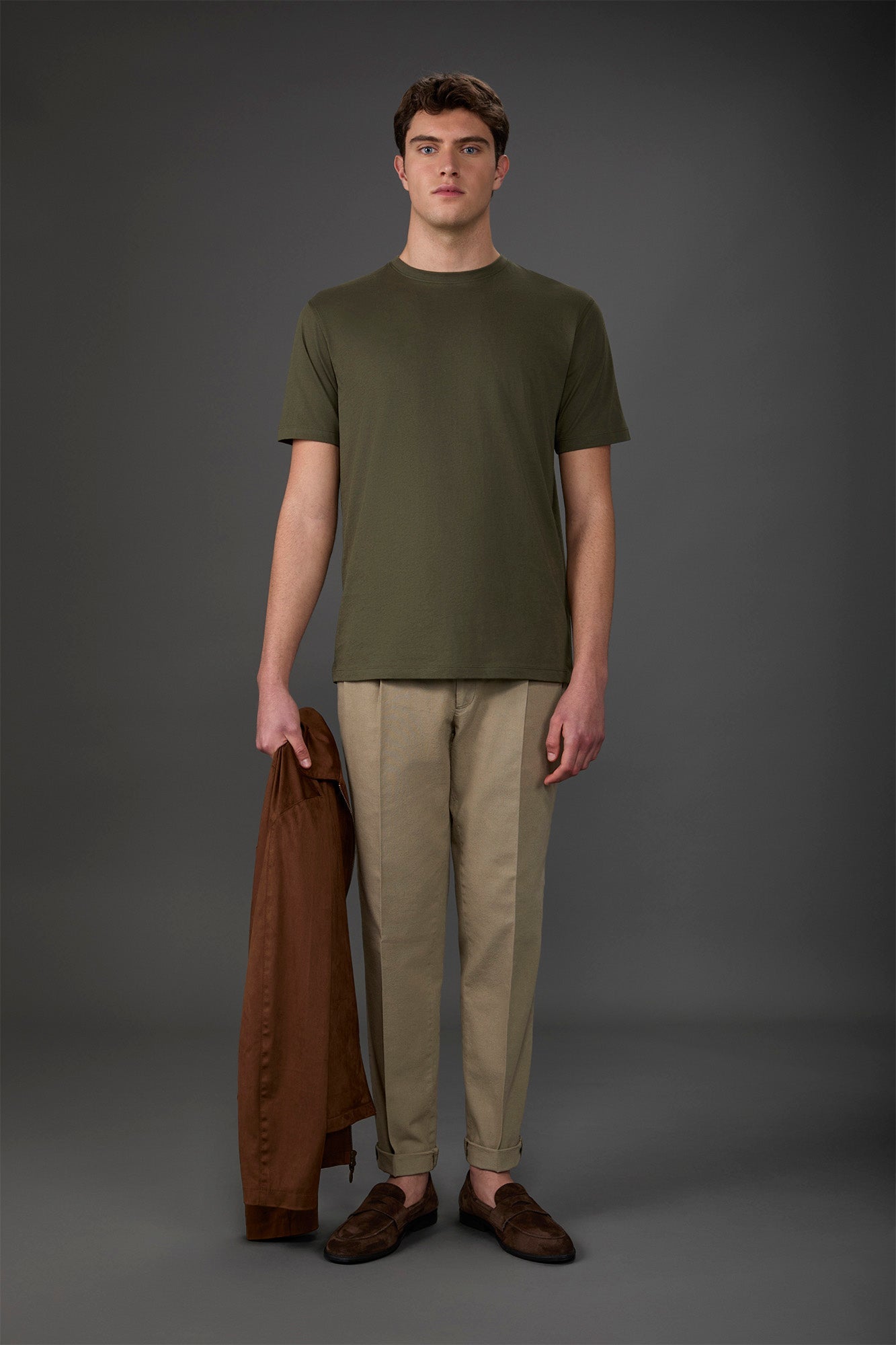 Men's crew neck short sleeve organic cotton T-shirt