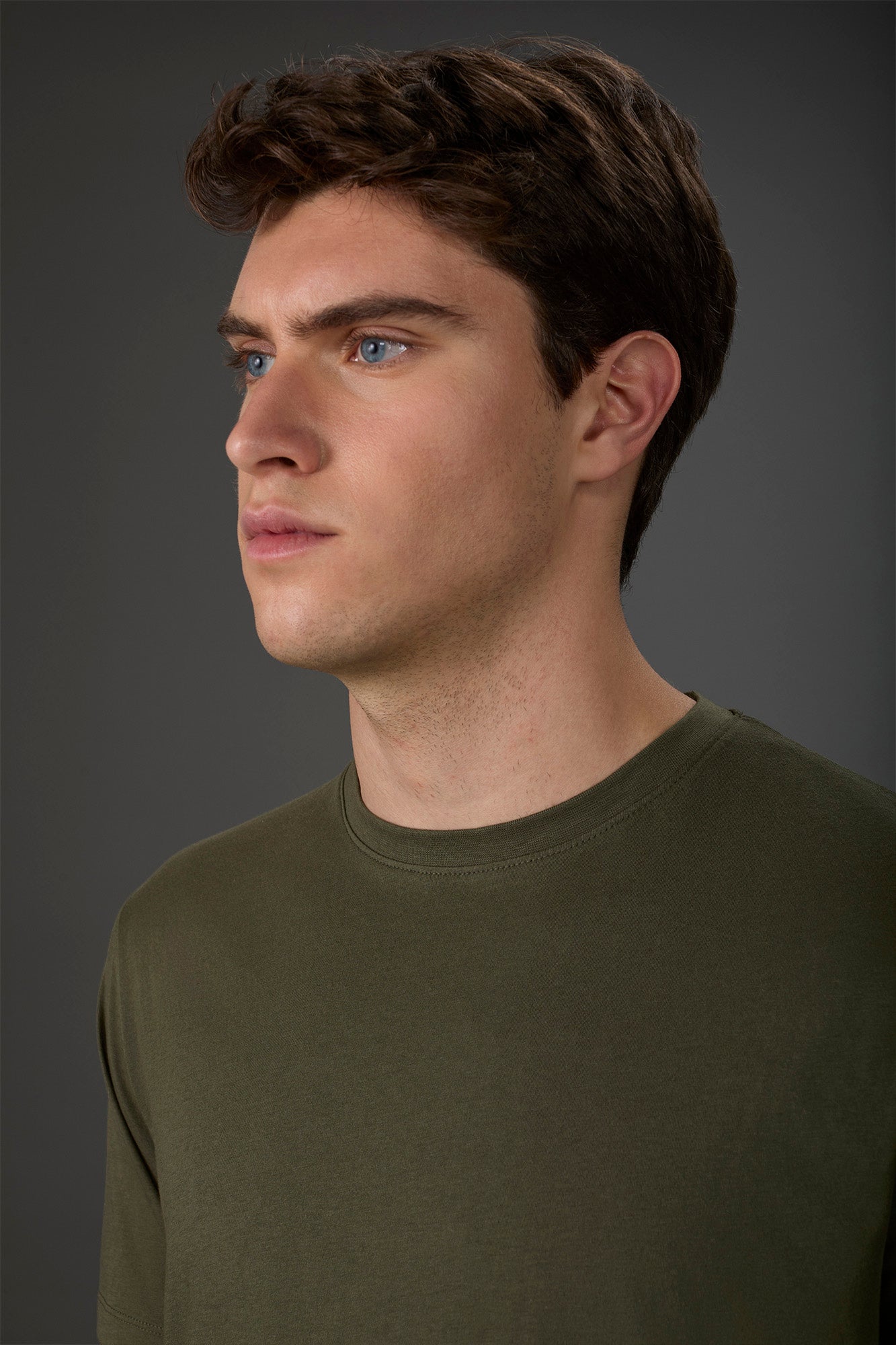 Men's crew neck short sleeve organic cotton T-shirt