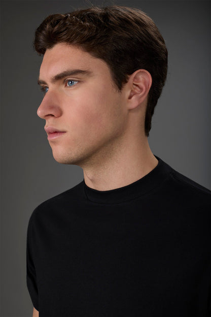 Men's short-sleeved jersey T-shirt with collar 100% cotton