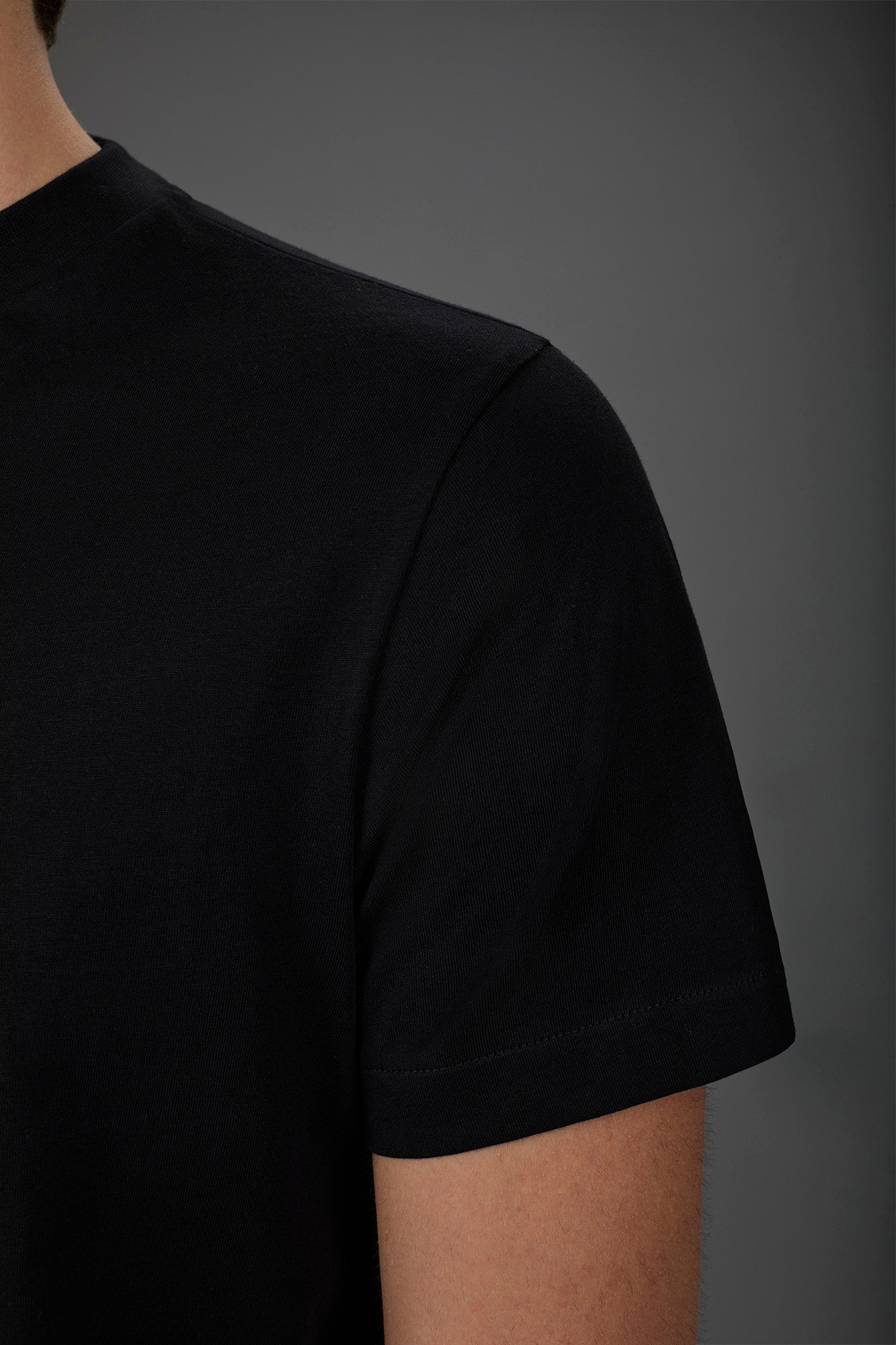 Men's short-sleeved jersey T-shirt with collar 100% cotton