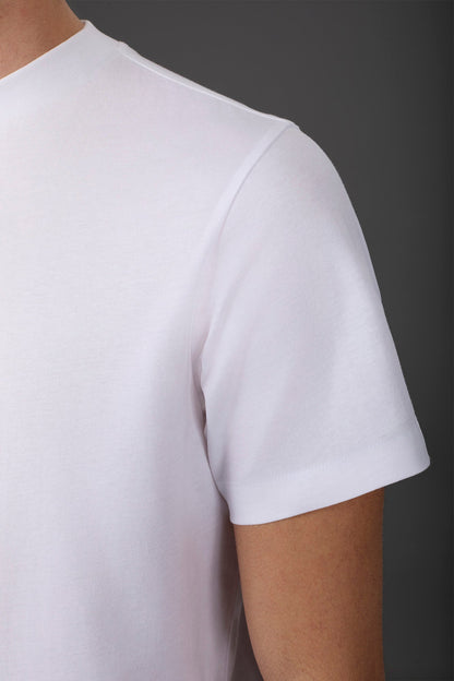 Men's short-sleeved jersey T-shirt with collar 100% cotton