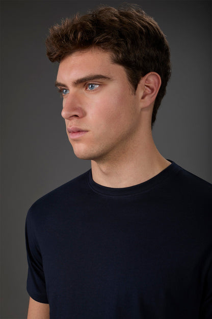 Men's short-sleeved jersey T-shirt with collar 100% cotton