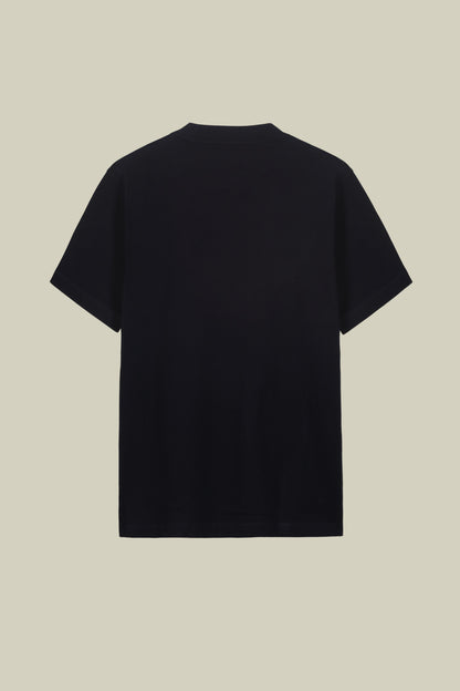 Men's short-sleeved jersey T-shirt with collar 100% cotton