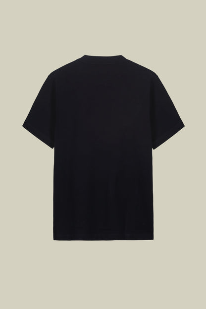 Men's short-sleeved jersey T-shirt with collar 100% cotton