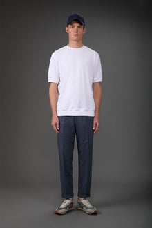 Men's crew neck short sleeve cotton terry T-shirt