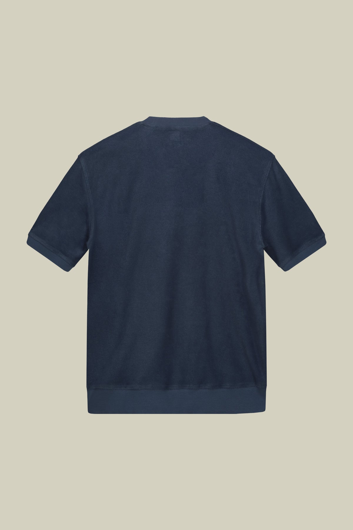 Men's crew neck short sleeve cotton terry T-shirt