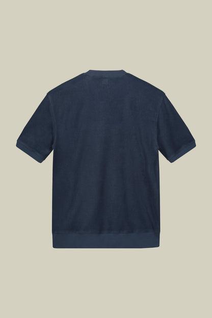 Men's crew neck short sleeve cotton terry T-shirt