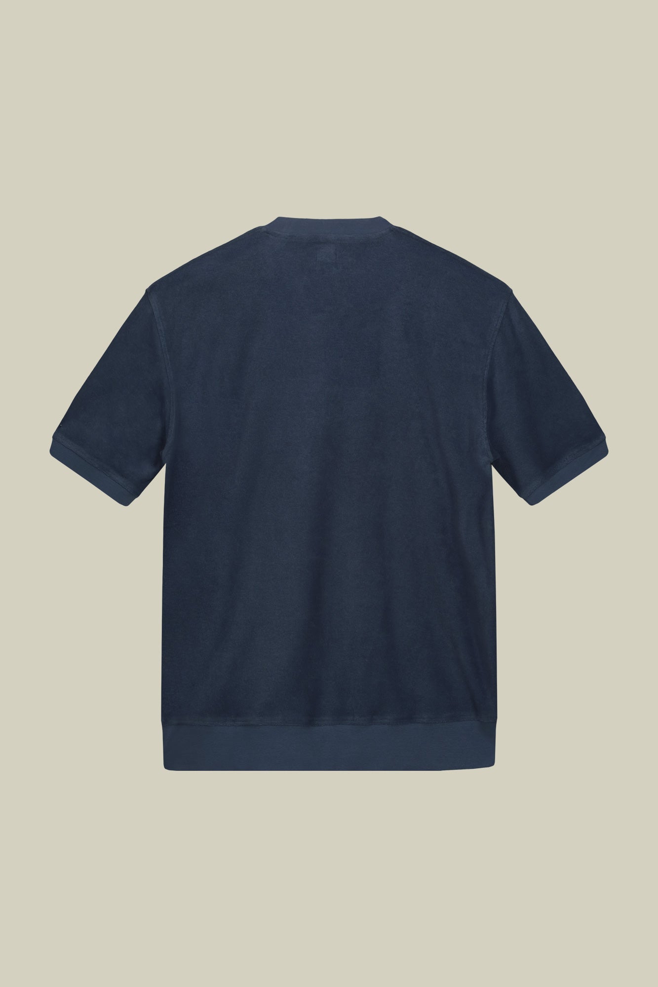 Men's crew neck short sleeve cotton terry T-shirt