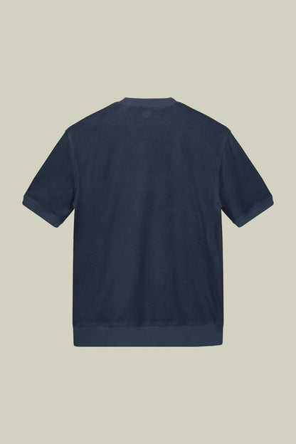 Men's crew neck short sleeve cotton terry T-shirt