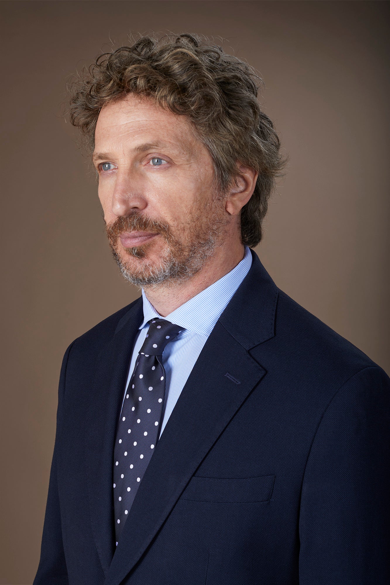 Men's regular fit single-breasted suit in birdseye fabric