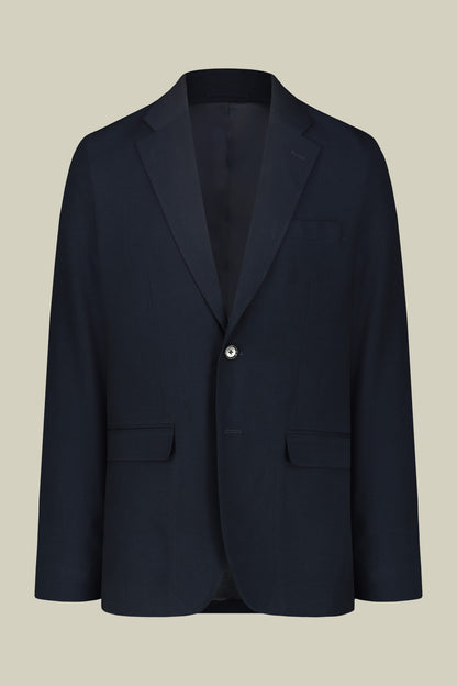 Men's regular fit single-breasted suit in birdseye fabric