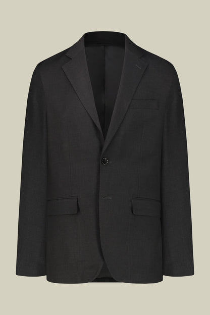 Men's regular fit single-breasted suit in birdseye fabric